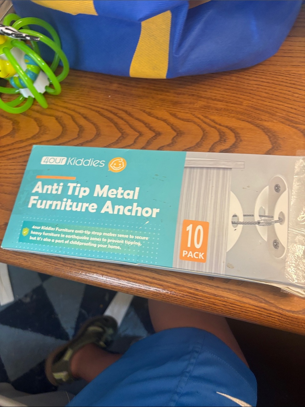 Anti-Tip Metal Furniture Anchor Pack - White, 10-Pack